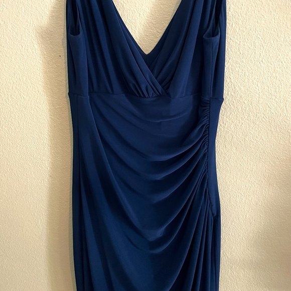 Ralph Lauren Blue Evening Dress with Rhinestone Accents *WORN ONCE!* - Picture 8 of 13